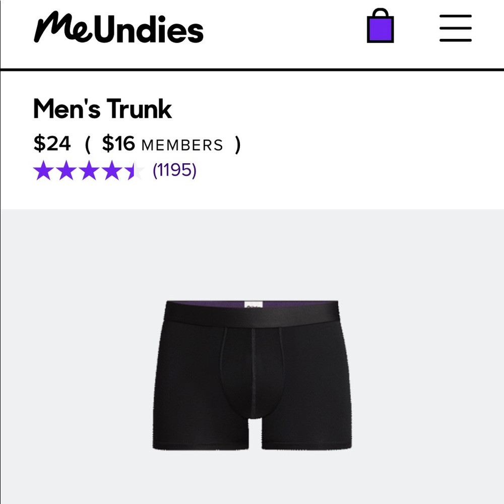 New!! 2-pack MeUndies boxer & trunk